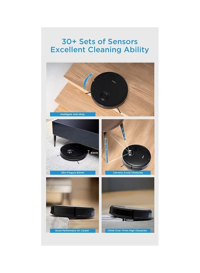 Midea - Robot Vacuum cleaner,strong suction with BLDC motor, Sweep and Wet Mopping, 3 level to choose, Wi-Fi App & Voice Control with Msmartlife, Several cleaning modes, 2600mah battery 240 W I5C Black - Image 1
