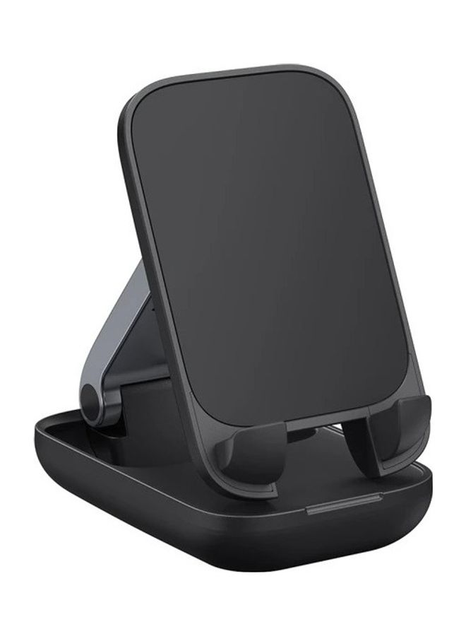 Baseus Foldable Phone Stand for Desk Height Adjustable Cell Phone Holder Portable Cellphone Cradle Desktop Dock Compatible with iPhone 15/14/13 Pro Max Mini, 12 11 XR X 8 7 6 Plus SE, Smartphone Black  - Image 1