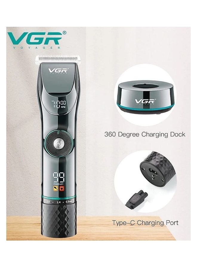 VGR Professional Hair Clipper Led Display Super Trim - Image 5