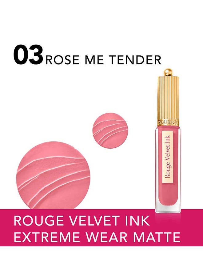 BOURJOIS PARIS Rouge Velvet Ink Liquid Matte Lipstick – 03 –Rose Me Tender  - Image 3