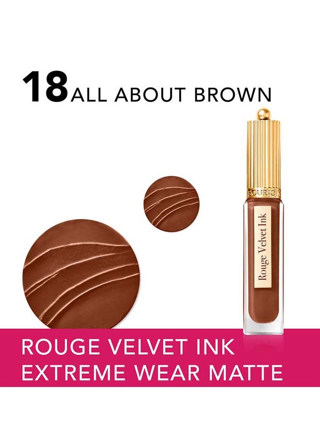 BOURJOIS PARIS Rouge Velvet Ink Liquid Matte Lipstick – 18 –All About Brown  - Image 3
