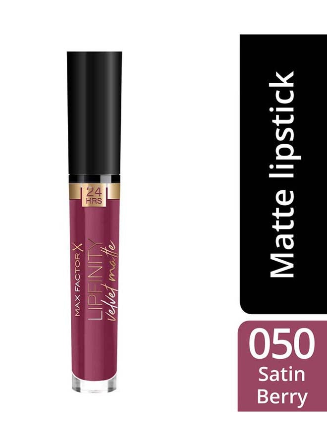 Max Factor Lipfinity Matte Liquid Lip – 050 –Satin Berry - Image 3