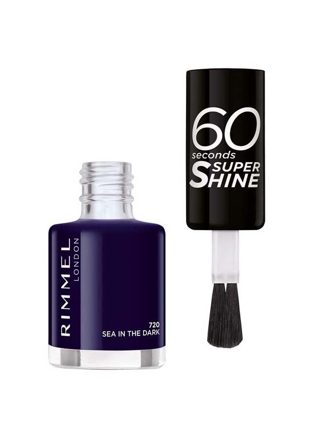 RIMMEL LONDON - 60 Seconds Super Shine Nail Polish – 720 –Sea In The Dark - Image 1