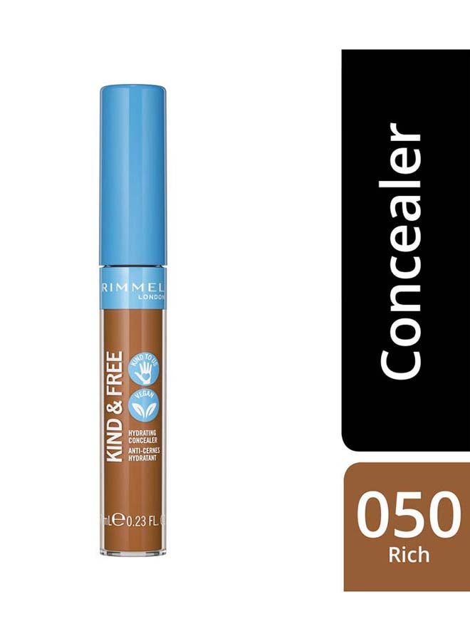 RIMMEL LONDON Kind & Free All-Day Hydrating Liquid Concealer – 050 –Rich  - Image 2