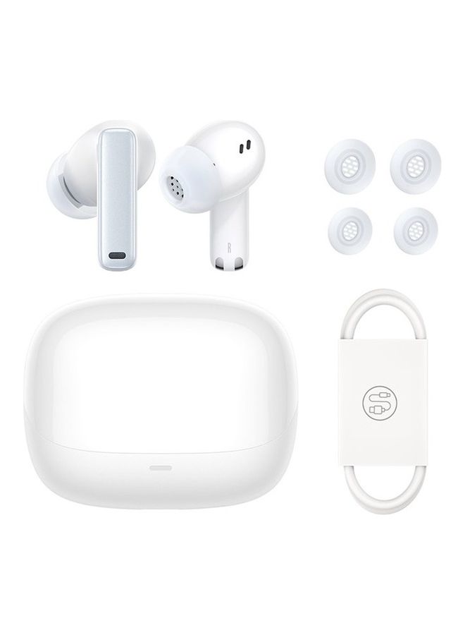 Baseus - Wireless Earbuds, Hybrid Active Noise Cancelling Bluetooth Earphones, Bluetooth 5.3 Headphones with Dual-mic + Al Noise Cancellation Algorithm, 30H Playtime, APP Control Moon White - Image 1