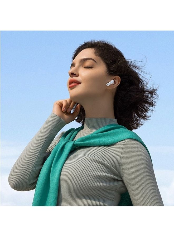 Baseus - Wireless Earbuds, Hybrid Active Noise Cancelling Bluetooth Earphones, Bluetooth 5.3 Headphones with Dual-mic + Al Noise Cancellation Algorithm, 30H Playtime, APP Control Moon White - Image 1