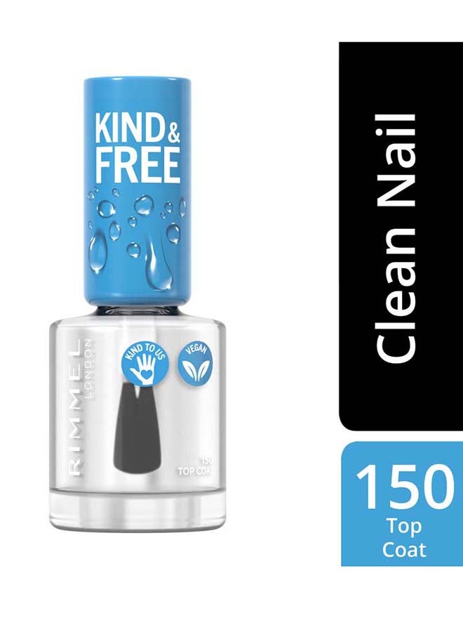 RIMMEL LONDON - Kind & Free Clean Nail Polish – 150 –Top Coat - Image 1