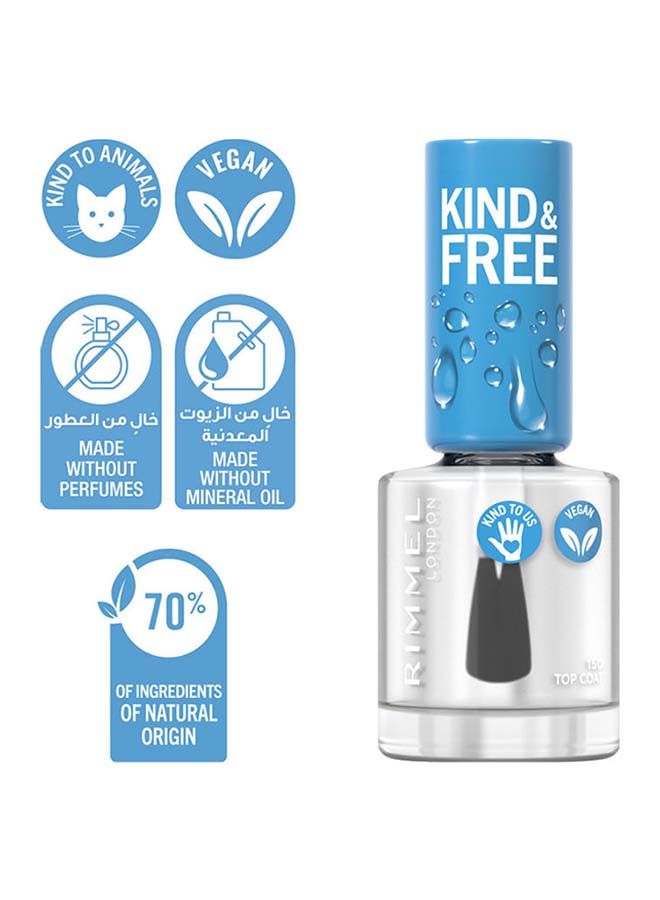RIMMEL LONDON - Kind & Free Clean Nail Polish – 150 –Top Coat - Image 1