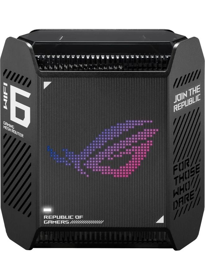 أسوس - نظام شبكي للألعاب GT6 ثلاثي النطاق Wi-Fi 6 (802.11ax)، ومنفذ 2.5G WAN، وWAN مزدوج، وتجميع الروابط، ودعم AiMesh، وVPN Fusion، وتسريع الألعاب ثلاثي المستوى، وAiProtection Pro، وInstant Guard (حزمة واحدة) - Image 1