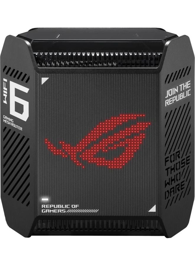 أسوس - نظام شبكي للألعاب GT6 ثلاثي النطاق Wi-Fi 6 (802.11ax)، ومنفذ 2.5G WAN، وWAN مزدوج، وتجميع الروابط، ودعم AiMesh، وVPN Fusion، وتسريع الألعاب ثلاثي المستوى، وAiProtection Pro، وInstant Guard (حزمة واحدة) - Image 1