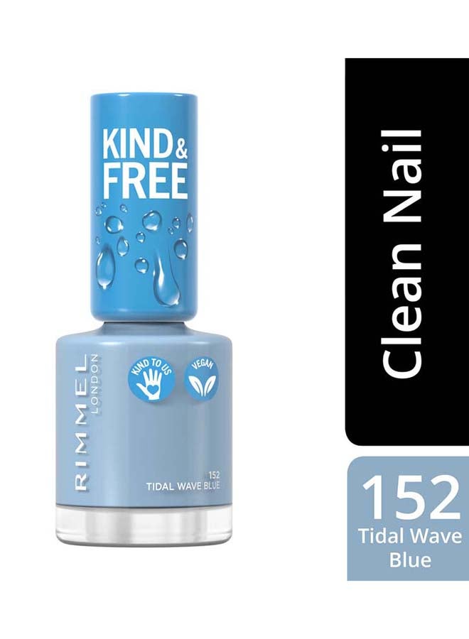 RIMMEL LONDON - Kind & Free Clean Nail Polish – 152 –Tidal Wave Blue - Image 1