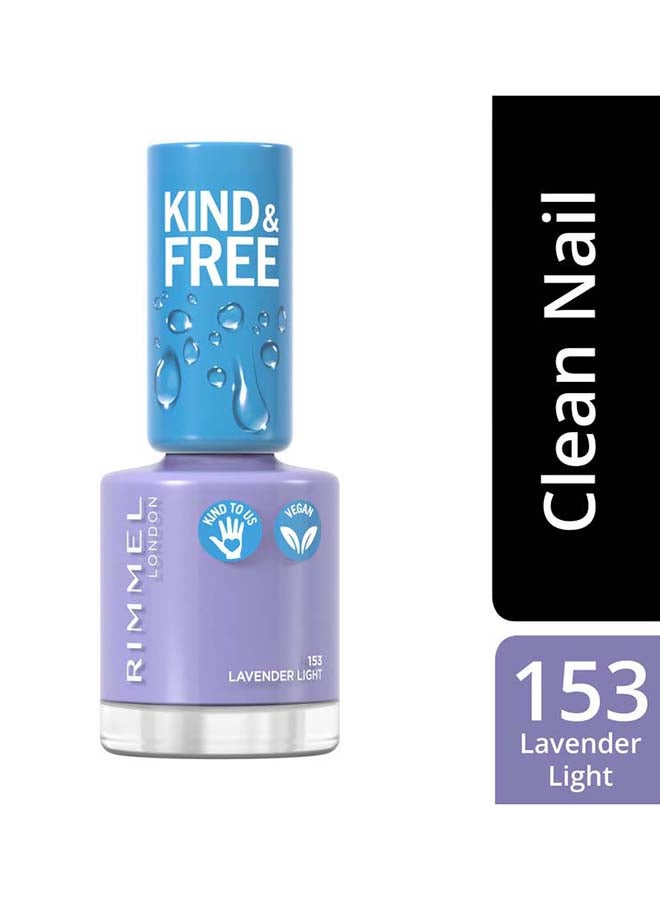 RIMMEL LONDON - Kind & Free Clean Nail Polish – 153 –Lavender Light - Image 1