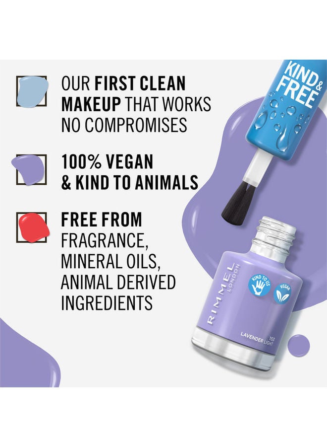 RIMMEL LONDON - Kind & Free Clean Nail Polish – 153 –Lavender Light - Image 1