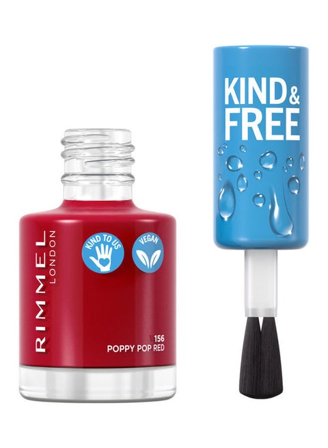 Kind & Free Clean Nail Polish – 156 –Poppy Pop Red