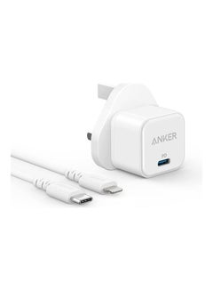 USB C Plug, 20W Fast USB C Charger Plug, PowerPort III 20W Cube iPhone Charger with USB-C to Lightning Cable for iPhone 14/14 Pro/14 Pro Max/13 Pro/13 Pro Max, Galaxy, iPad White