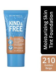 RIMMEL LONDON Kind & Free Moisturising Skin Tint Foundation – 210 –Golden Beige  - Image 2