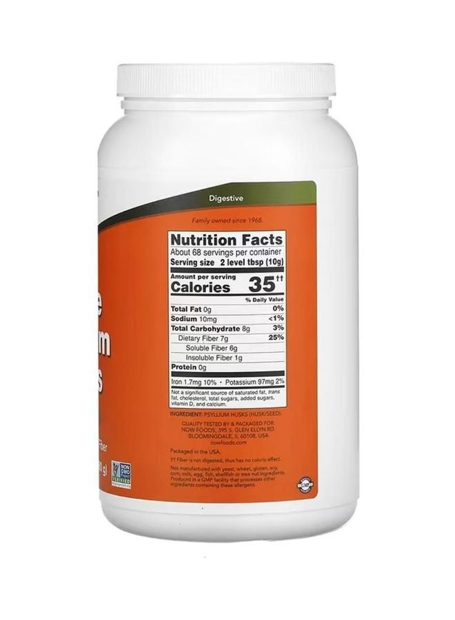 Now Foods - Whole Psyllium Husks 24 Oz 680 G - Image 1