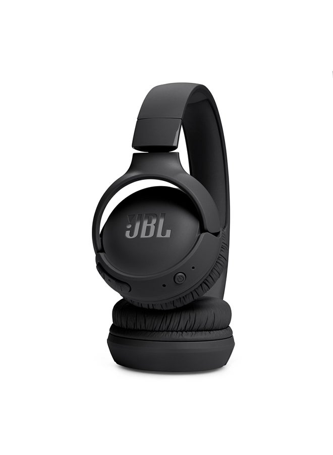 Tune 520Bt Wireless On Ear Headphones Pure Bass Sound 57H Battery Hands Free Call Plus Voice Aware Multi Point Connection Lightweight And Foldable Black - v1682326675/N53401777A_4