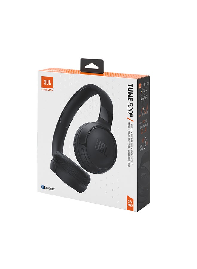 Tune 520Bt Wireless On Ear Headphones Pure Bass Sound 57H Battery Hands Free Call Plus Voice Aware Multi Point Connection Lightweight And Foldable Black - v1682326676/N53401777A_6