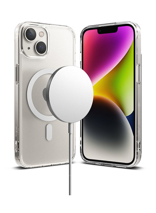 Ringke Fusion Magnetic Hard Translucent Shockproof Soft TPU Bumper Phone Case For iPhone 14 Plus Matte Clear  - Image 1