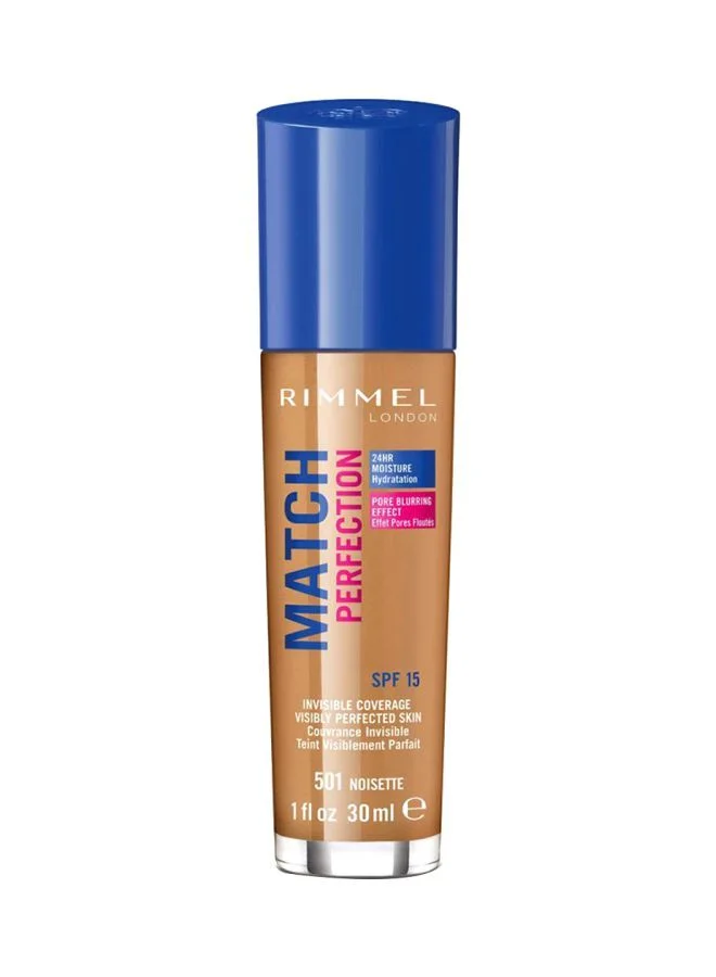 RIMMEL LONDON Match Perfection Foundation – 501 –Noisette