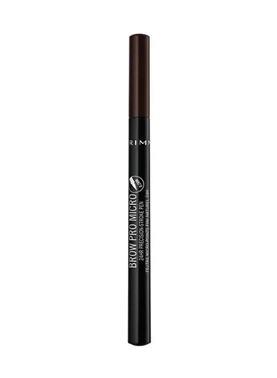 RIMMEL LONDON - Pro Micro 24HR Precision-Stroke Brow Pen – 004 –Dark Brown - Image 1