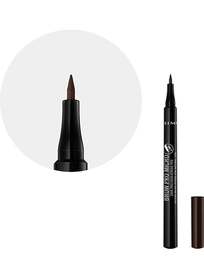 RIMMEL LONDON - Pro Micro 24HR Precision-Stroke Brow Pen – 004 –Dark Brown - Image 1