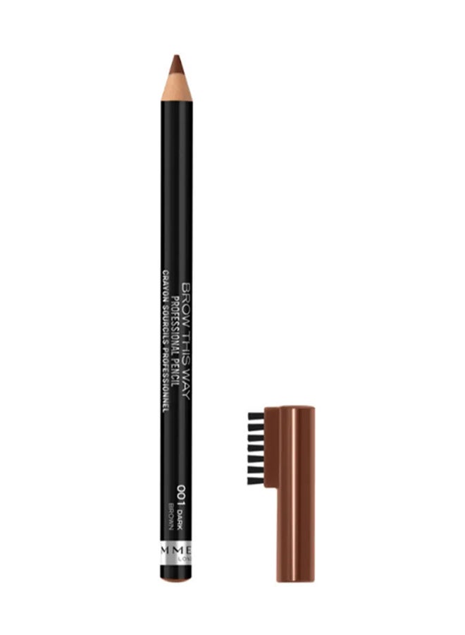 RIMMEL LONDON - Professional Eyebrow Pencil 001 – Dark Brown - Image 1