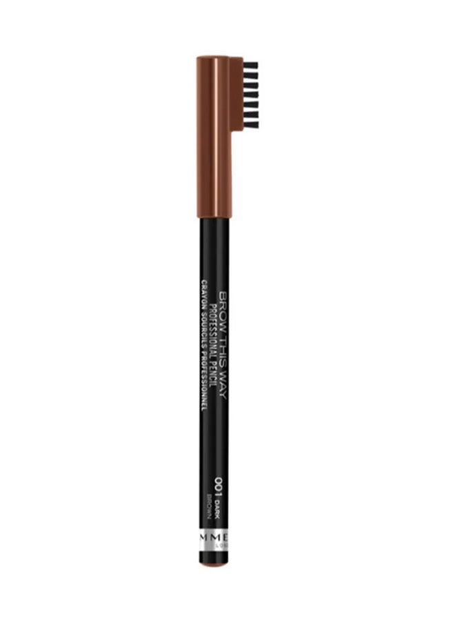 RIMMEL LONDON - Professional Eyebrow Pencil 001 – Dark Brown - Image 1