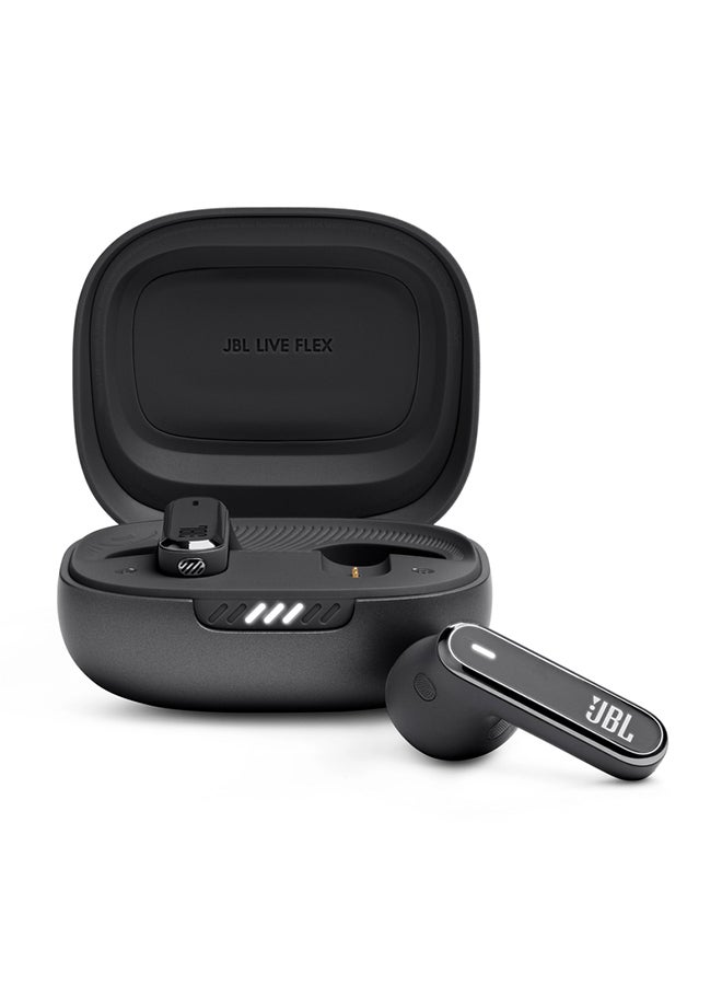 JBL - Live Flex True Wireless Noise Cancelling Earbuds Hi-Fi With Personi-Fi 2.0 40H Battery 6 Mics Touch Voice Control  Ip54 Water Resistant Black - Image 1