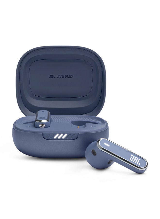 JBL - Live Flex True Wireless Noise Cancelling Earbuds Hi-Fi With Personi-Fi 2.0  40H Battery 6 Mics Touch Voice Control Ip54 Water Resistant Blue - Image 1