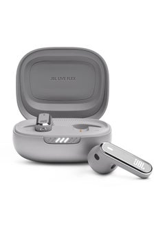 JBL Live Flex True Wireless Noise Cancelling Earbuds Hi-Fi With Personi-Fi 2.0 40H Battery 6 Mics Touch Voice Control Ip54 Water Resistant Silver  - Image 2
