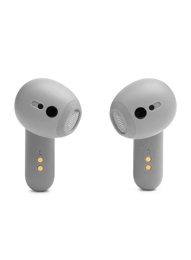 JBL - Live Flex True Wireless Noise Cancelling Earbuds Hi-Fi With Personi-Fi 2.0 40H Battery 6 Mics Touch Voice Control Ip54 Water Resistant Silver - Image 1