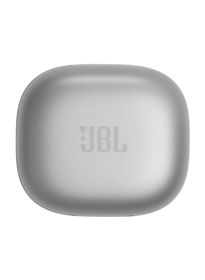 JBL - Live Flex True Wireless Noise Cancelling Earbuds Hi-Fi With Personi-Fi 2.0 40H Battery 6 Mics Touch Voice Control Ip54 Water Resistant Silver - Image 1