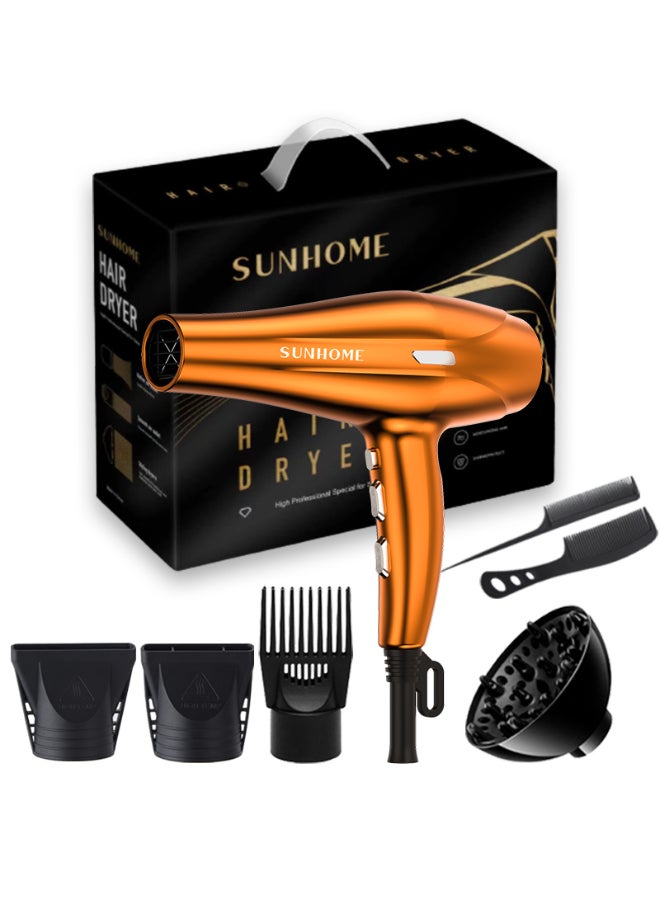 7-Piece Professional Hair Dryer Set ,2200W Rose Gold - v1682401769/N53333143A_7