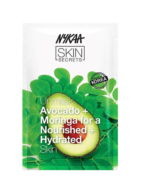 Skin Secrets  Avocado + Moringa Sheet Mask White 20ml White 20ml