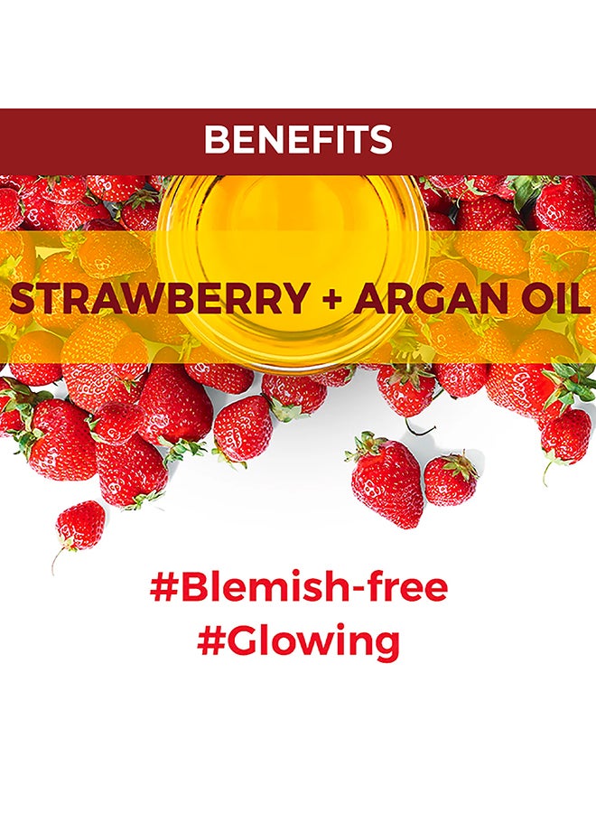 Nykaa Skin Secrets  Strawberry + Argan Oil Sheet Mask White 20ml White 20ml - Image 2