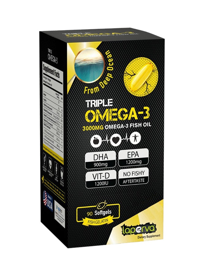 Laperva - Triple Omega3 Fish Oil 3000Mg -90 Softgels' - Image 1