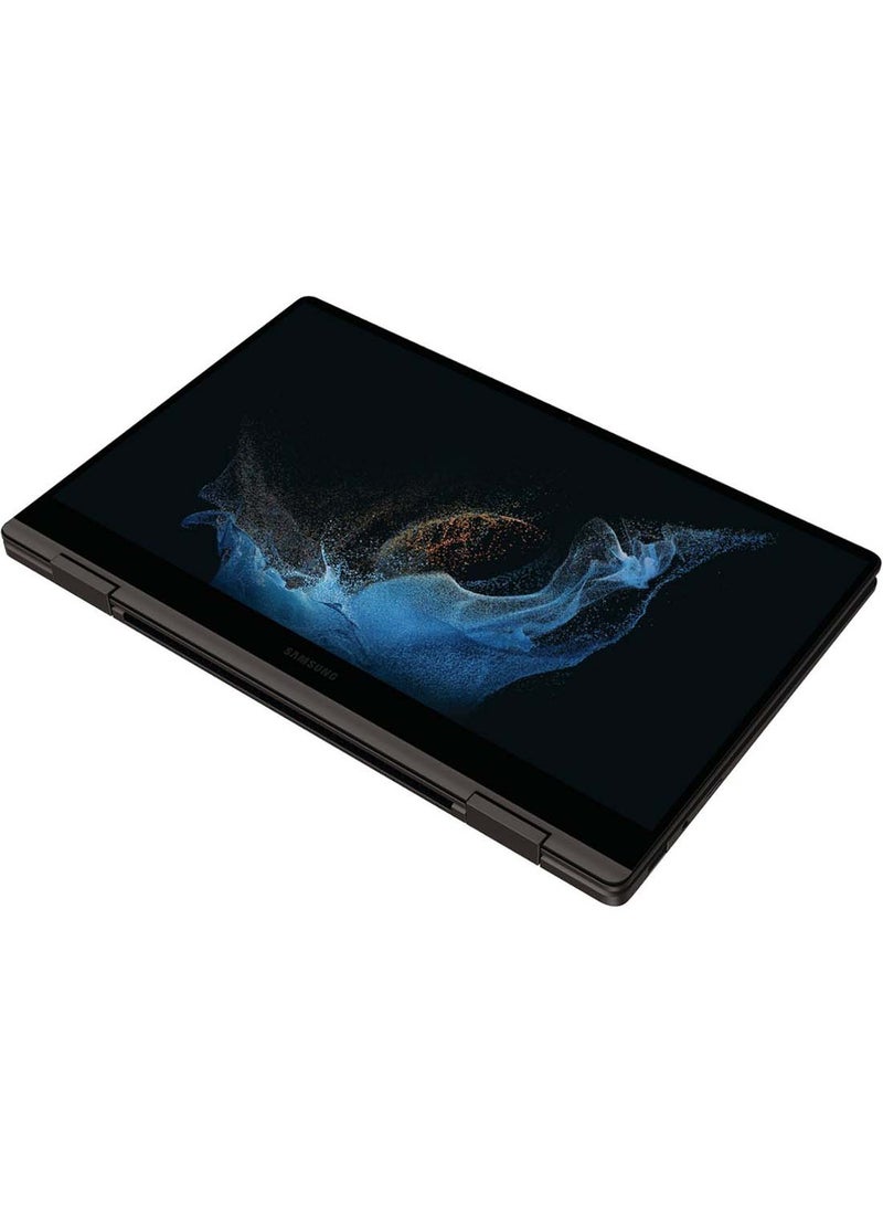 Samsung - Galaxy Book2 360 13.3-Inch AMOLED Touch Screen Laptop 12th Gen Intel Core i7 Evo Platform 16GB RAM LPDDR4X - 512GB SSD Intel Iris Xe Graphics English Graphite - Image 1