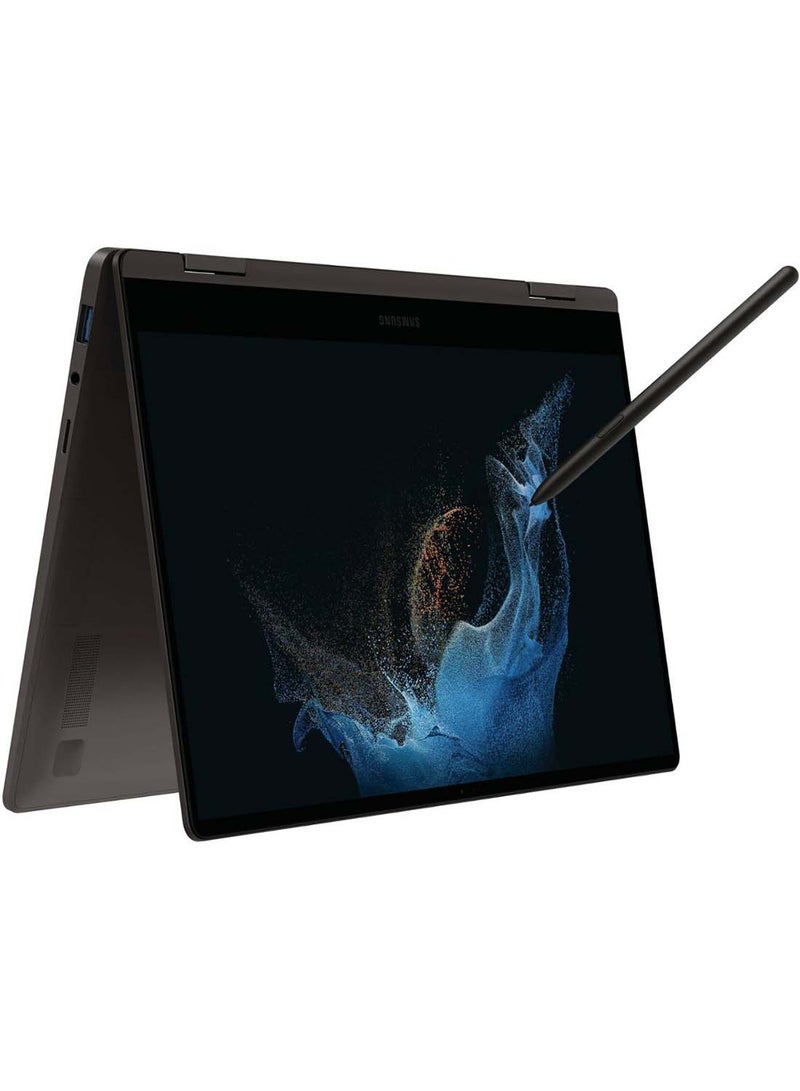 Samsung - Galaxy Book2 360 13.3-Inch AMOLED Touch Screen Laptop 12th Gen Intel Core i7 Evo Platform 16GB RAM LPDDR4X - 512GB SSD Intel Iris Xe Graphics English Graphite - Image 1