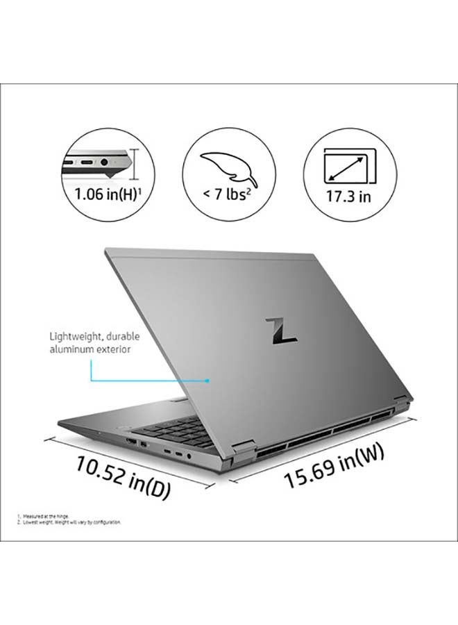 HP - ZBook Fury 17 G8 Mobile Workstation With 17.3-Inch Display, Core i9 11950H Processor/12GB RAM/512GB SSD/6GB NVIDIA RTX A3000 Graphics Card/Windows 11 Pro English/Arabic Grey - Image 1