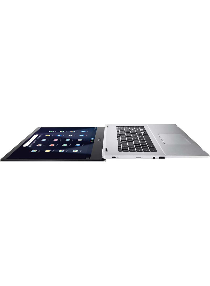 ASUS - Chromebook CXB170CKA-BCL64N6 Laptop With 17.3-Inch Display, Celeron N4500 Processor/4GB RAM/64GB EMMC/Intel UHD Graphics 630/Chrome OS English Transparent Silver - Image 1