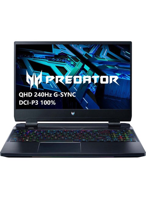 كمبيوتر محمول Predator Helios 300 بشاشة مقاس 15.6 بوصة ومعالج Core i7 12700H وذاكرة وصول عشوائي سعة 16 جيجابايت ومحرك أقراص SSD سعة 1 تيرابايت وبطاقة رسومات NVIDIA GeForce RTX 3070 Ti سعة 4 جيجابايت ونظام التشغيل Windows 11 Home