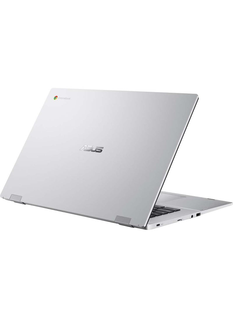 ASUS - Chromebook CXB170CKA-BCL64N6 Laptop With 17.3-Inch Display, Celeron N4500 Processor/4GB RAM/64GB EMMC/Intel UHD Graphics 630/Chrome OS English Transparent Silver - Image 1