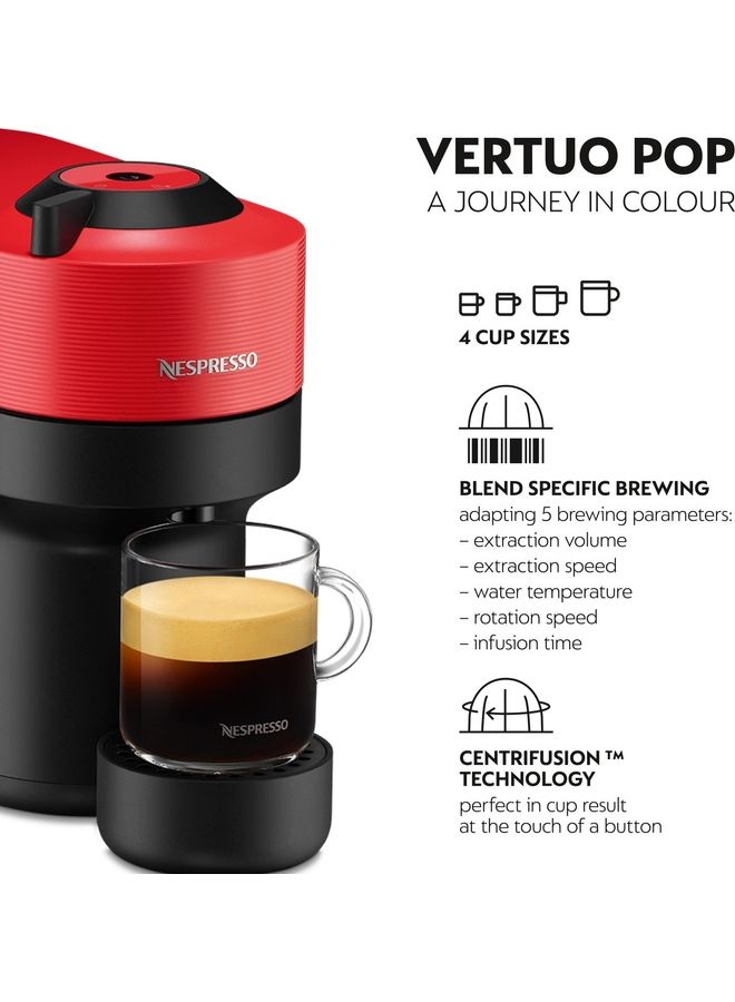 Nespresso Vertuo Pop Red Coffee Machine 0.6 L 1260.0 W 12477728 Red - Image 2