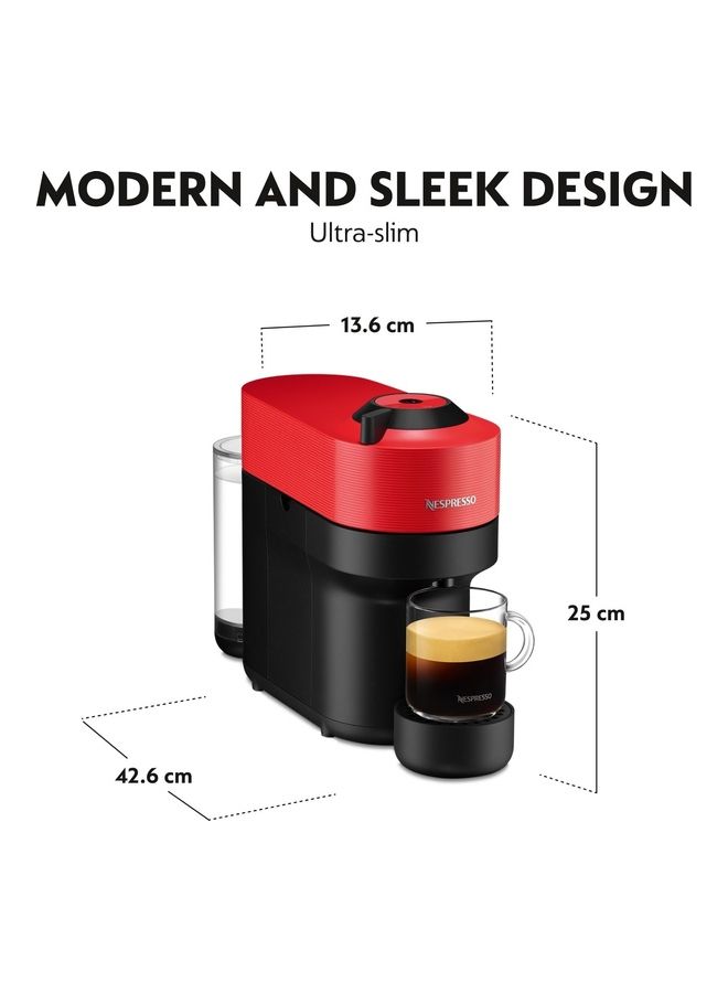 Nespresso Vertuo Pop Red Coffee Machine 0.6 L 1260.0 W 12477728 Red - Image 3