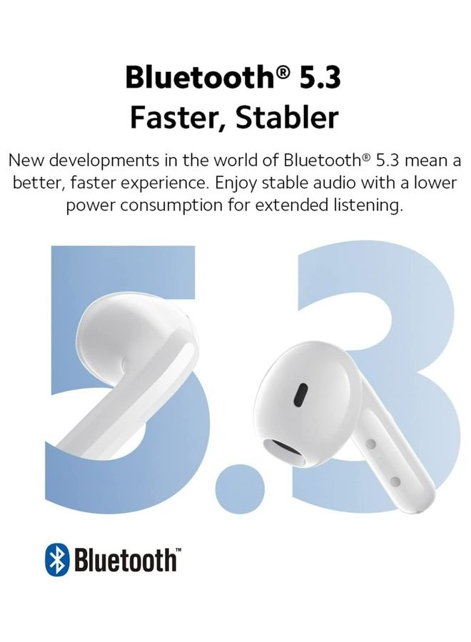Xiaomi - Redmi Buds 4 Lite Wireless Earbuds Bluetooth 5.2 Low-Latency Call Noise Cancelling, IP54 Waterproof, 20H Playtime, Lightweight Comfort Fit Headphones White - Image 1
