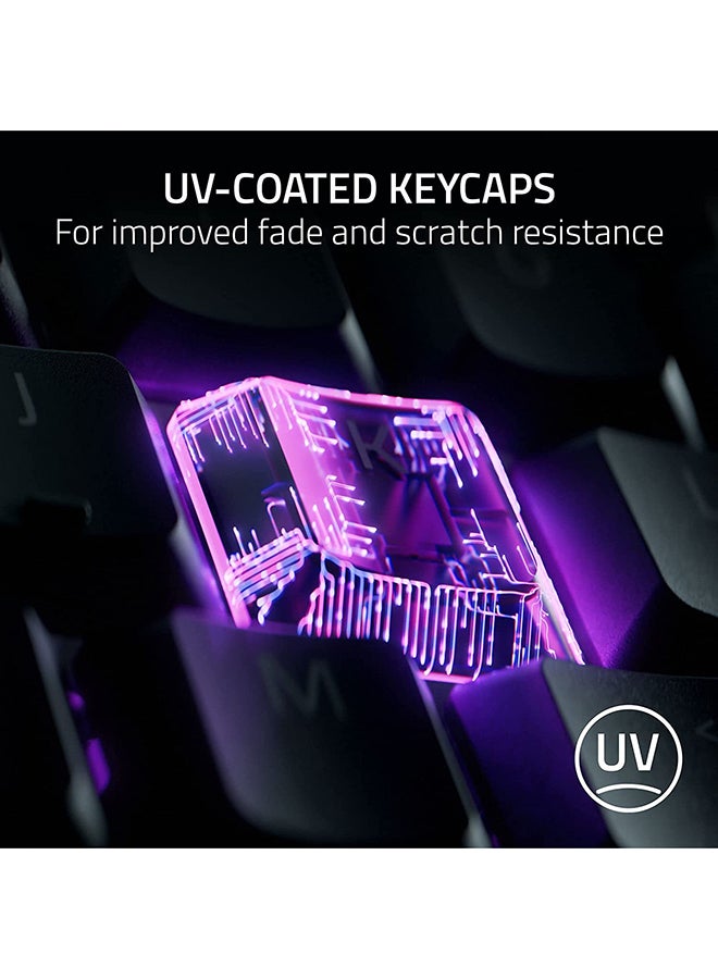 ريزر - لوحة مفاتيح Ornata V3 TKL للألعاب، مفاتيح منخفضة المستوى، مفاتيح غشاء Mecha، أغطية مفاتيح مطلية بالأشعة فوق البنفسجية، وسائط بإضاءة خلفية، 8 مناطق RGB مقاومة للانسكاب، مسند معصم مغناطيسي - Image 1