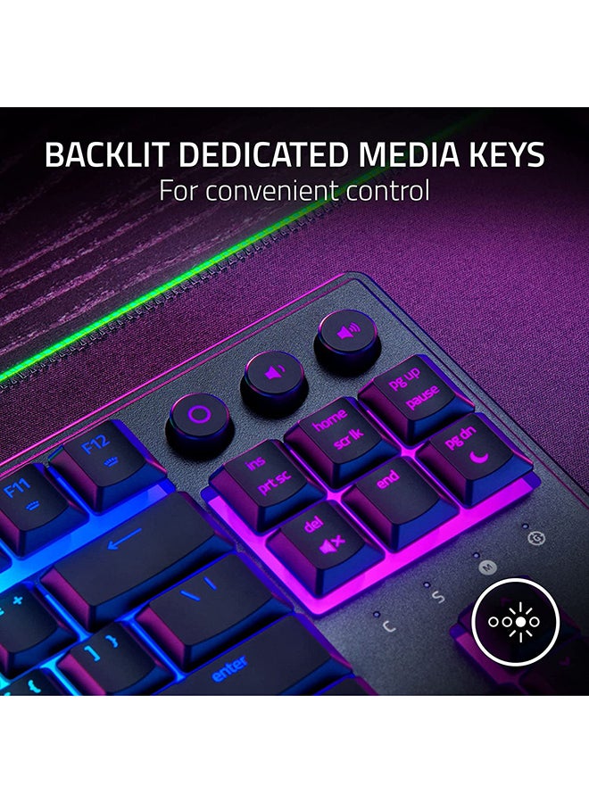 ريزر - لوحة مفاتيح Ornata V3 TKL للألعاب، مفاتيح منخفضة المستوى، مفاتيح غشاء Mecha، أغطية مفاتيح مطلية بالأشعة فوق البنفسجية، وسائط بإضاءة خلفية، 8 مناطق RGB مقاومة للانسكاب، مسند معصم مغناطيسي - Image 1