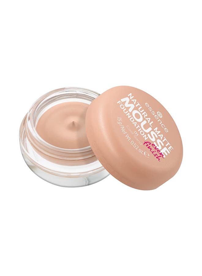 Essence Natural Matte Mousse Foundation 01 Cool Sand  - Image 1